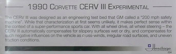 1990 Corvette Serv III Experimental Ct900800